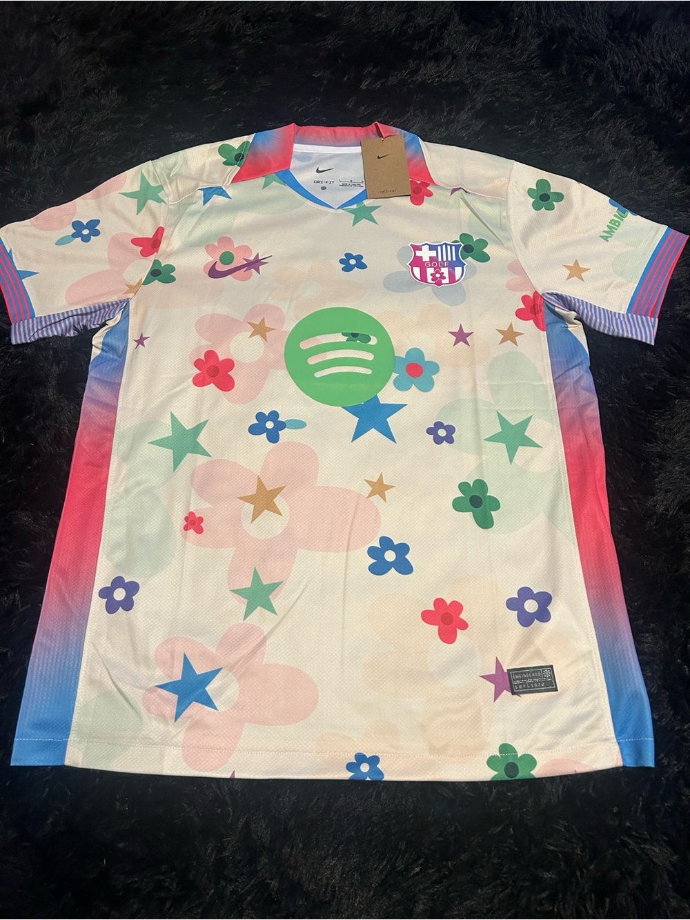 Nike Multicolor Floral FC Barcelona Away Jersey - Cream Base